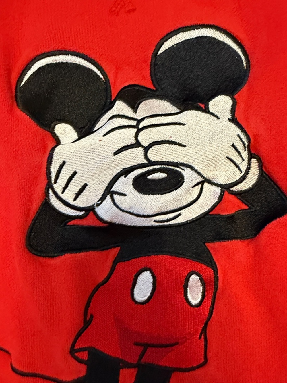H&M Red Mickey Mouse Graphic Sweatshirt - Picture 4 of 9
